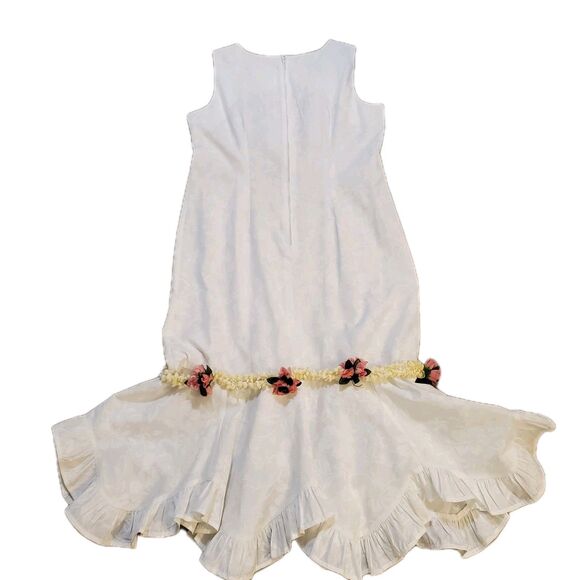 Vtg Hawaiian Original Hilo Hatties Wild Ginger Lei Sz 16 Wedding Muumuu Dress - Picture 8 of 9